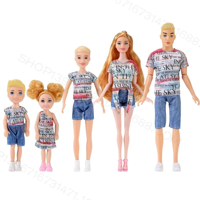 30 سنتيمتر الأسرة دمية المنقولة الجسم أمي أبي كين والأطفال 4 دمى مجموعة 11.5 بوصة التعليمية اكسسوارات عيد ميلاد هدية الكريسماس ألعاب أطفال #5