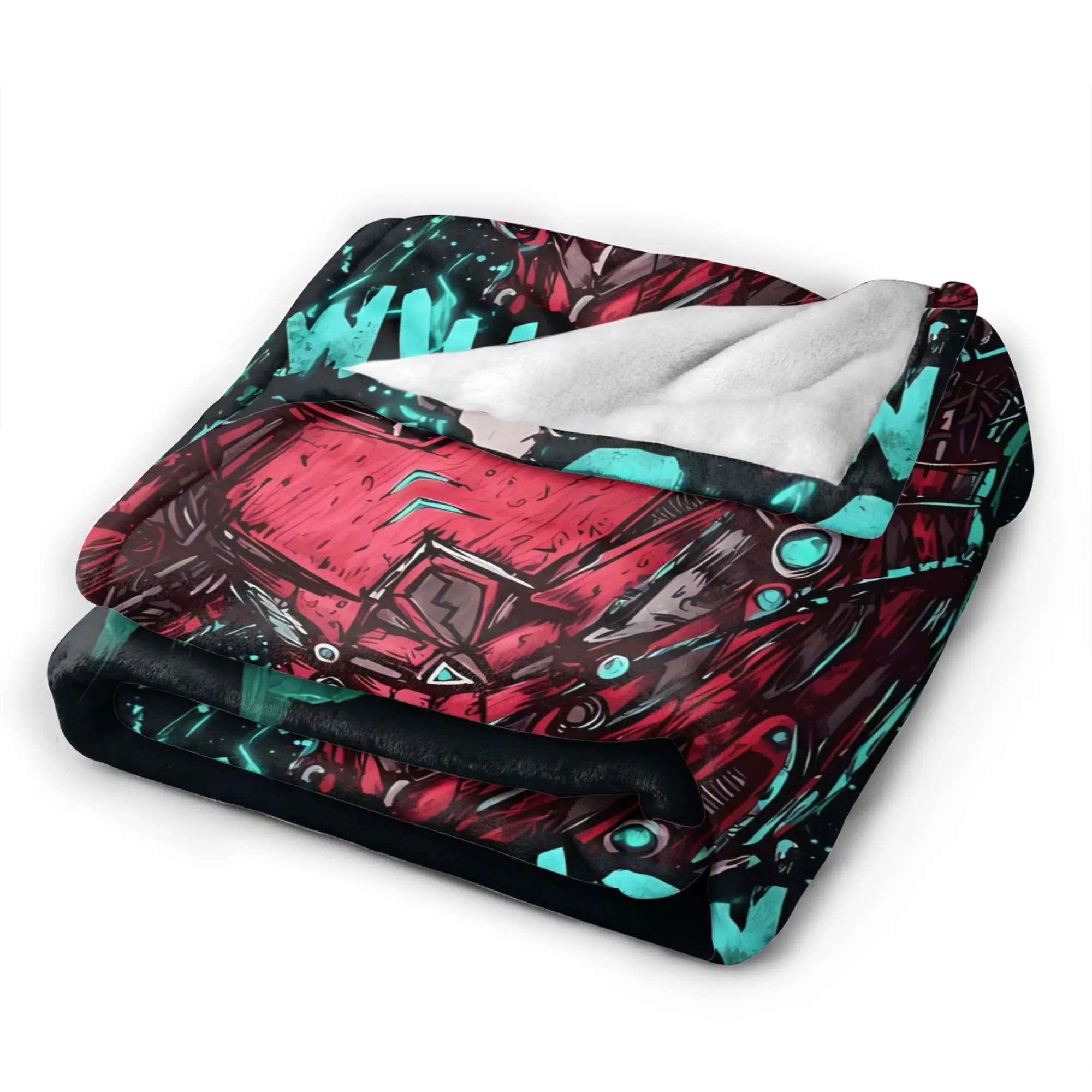 Warm Soft BlanketStudents Decorative Combat Role Smoke Bedding Throws Flannel Bedspread For Couch Chair Aesthetic Sofa Bed Cover