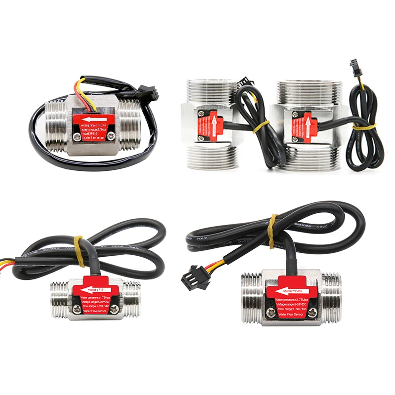 2 inch Rvs Waterstroomsensor Flowmeter 1.75MPa DC3.5 ~ 24 V NPN Hall Turbine Flow Switch Sensor