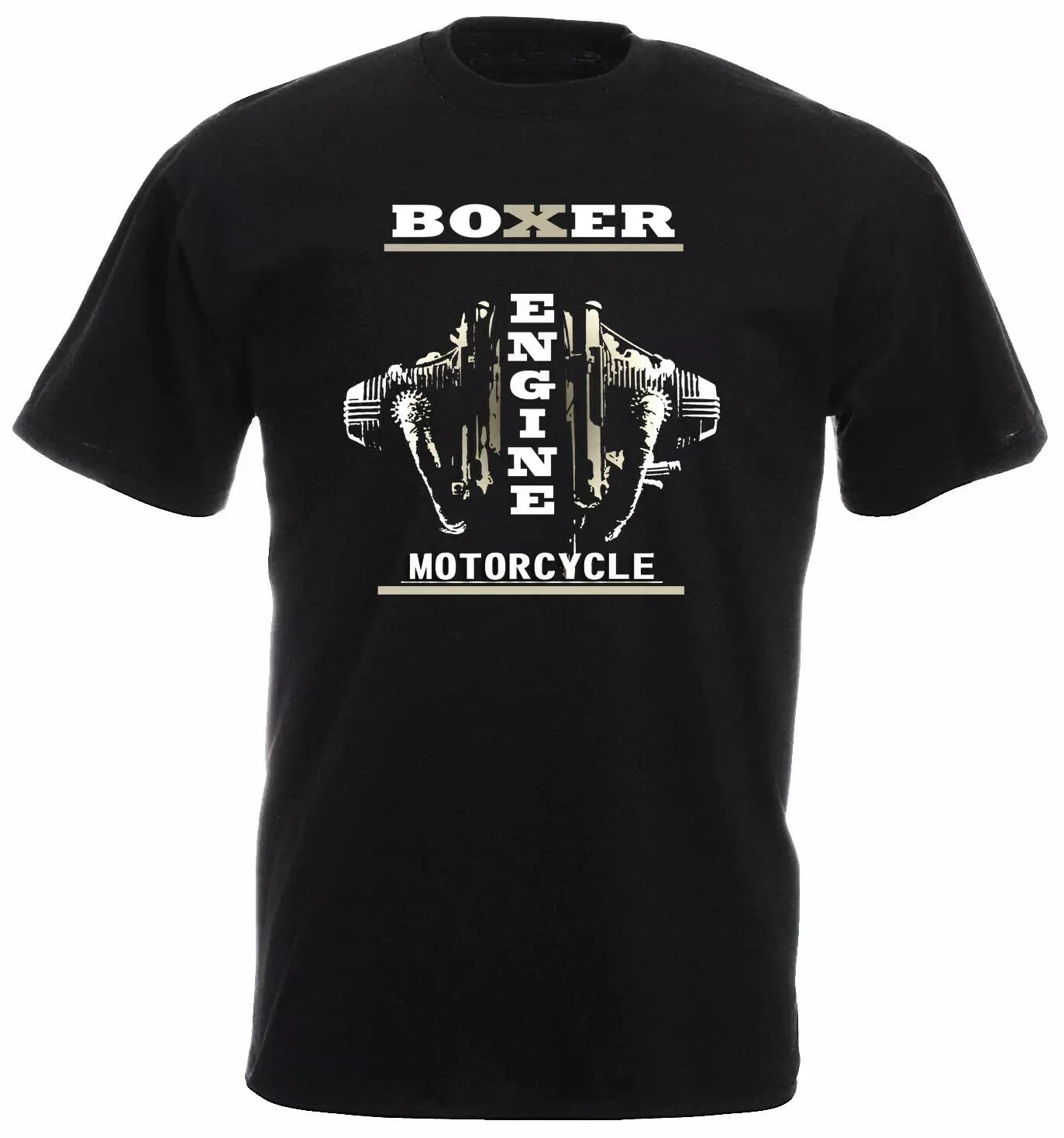 

Boxer Classic Motorcycle Engine Power Motorcycle Biker T-Shirt Men New Print Men Cotton T Shirt Summer Awesome Shirts