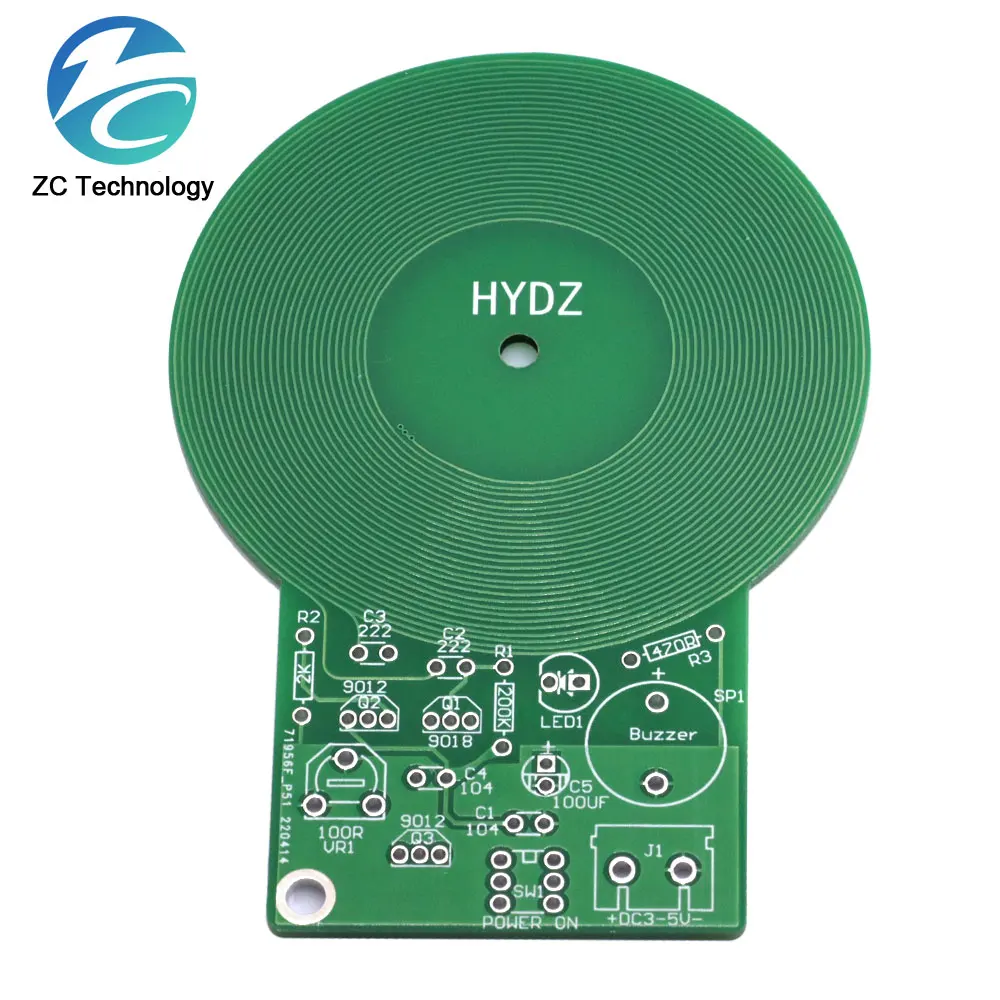 JS-60 DIY Kit Metal Detector Kit Electronic Kit DC 3V-5V 60mm Non-contact Sensor Board Module DIY Electronic Part Metal Detector