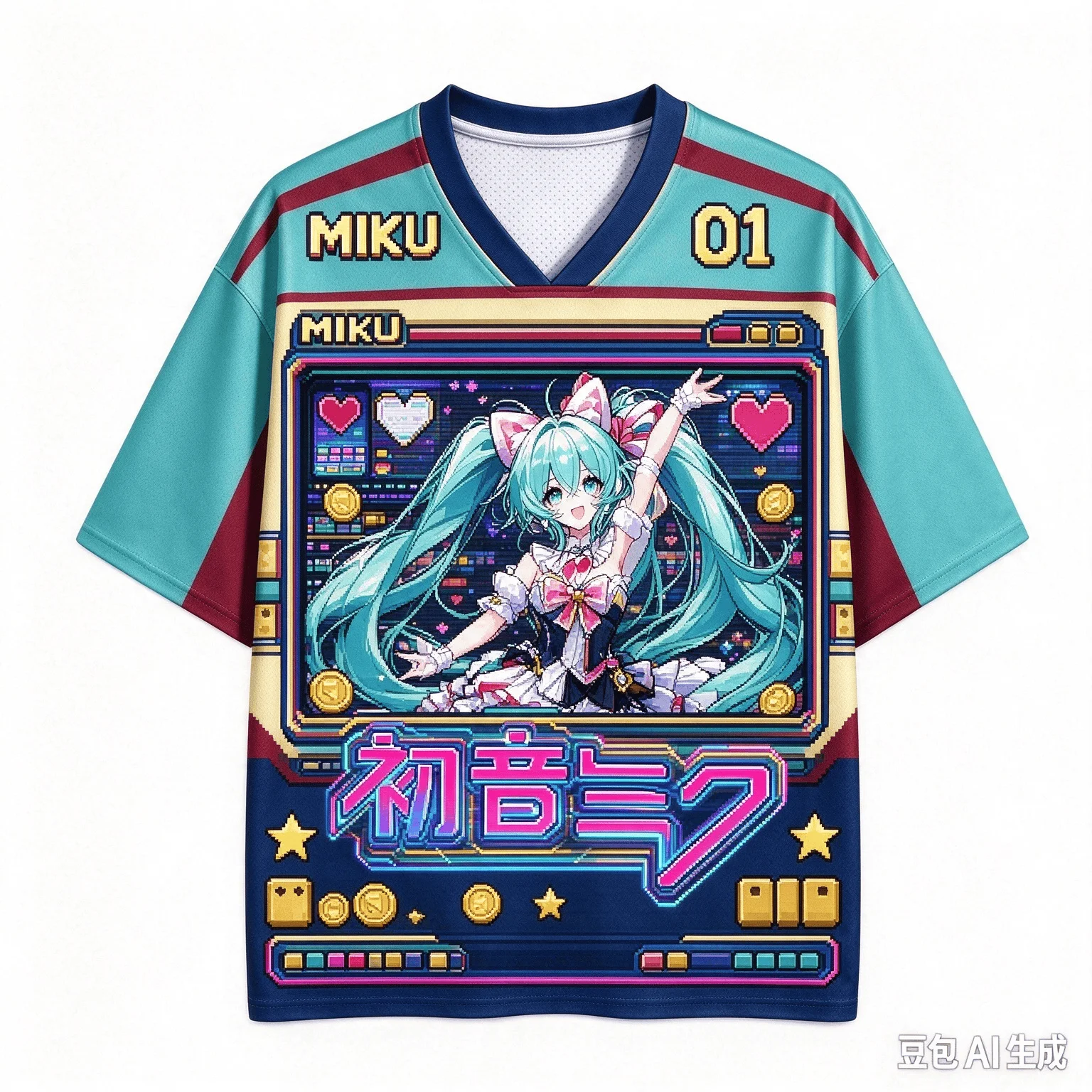 2026 New Hot Hatsune Miku 01 Jersey 3D Print T-shirt Family Matching Set Soft Breathable Fans Gift Tee
