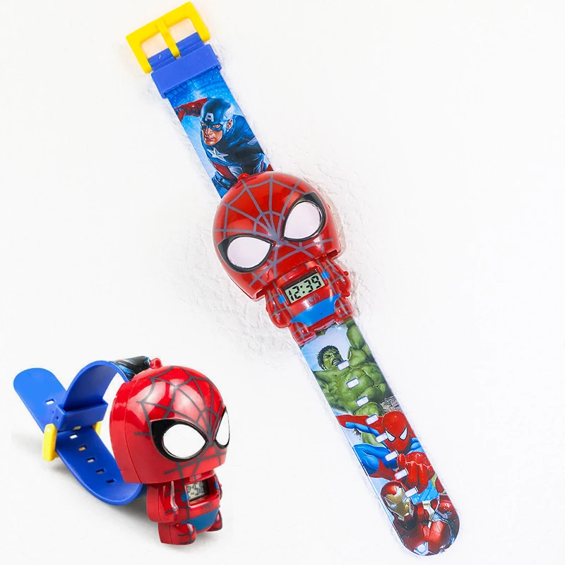 Fashion Spiderman Children's Watches for Boys Robot Electronic Watch Student Girl Digital Clock Kids Toys School Birthday Gift view 2