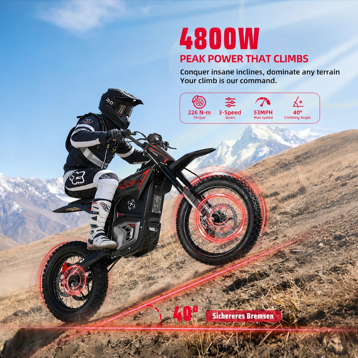 Moto Électrique Tout-Terrain VALTINSU EM-5 PRO - alternate angle