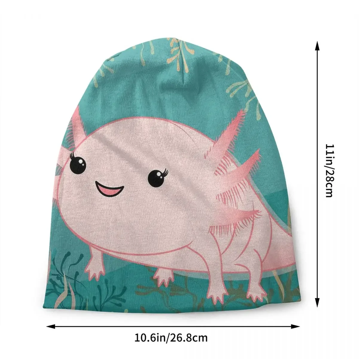 Kawaii Axolotl Baby Skullies Beanies Caps Hip Hop Winter Warm Women Men Knitting Hats Unisex Adult Salamander Animal Bonnet Hats