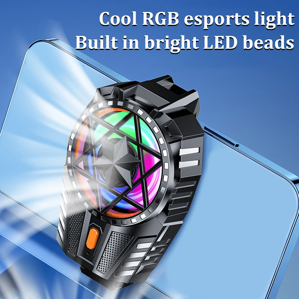 Phone Cooling Fan Rechargeable Battery Silent Cooler Three Speed Adjustable Cell Phone Fans Gaming Radiator Cooling Phone Temper