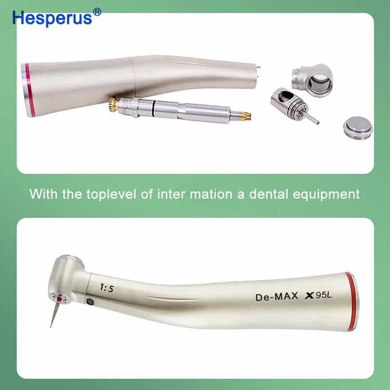 Fiberoptic Red Ring Dent al 1:5 Fiber Optic Increasing Speed Contra Angle Handpiece A X95L Low Speed Turbine