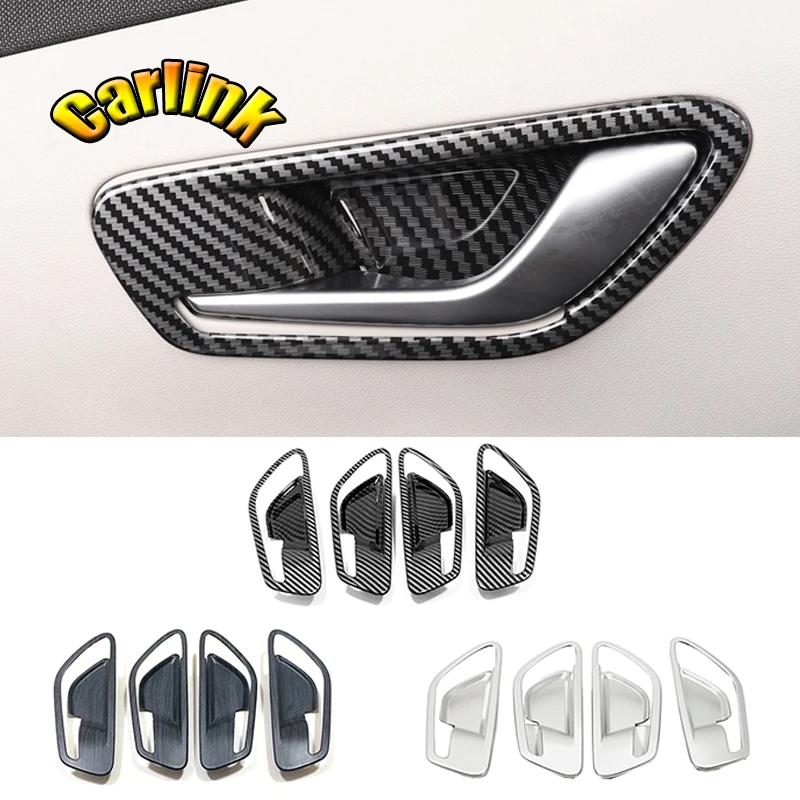 

For Hyundai Tucson NX4 2021 2022 ABS silver / carbon car inner door bowl handle protective cover frame decoration accessories