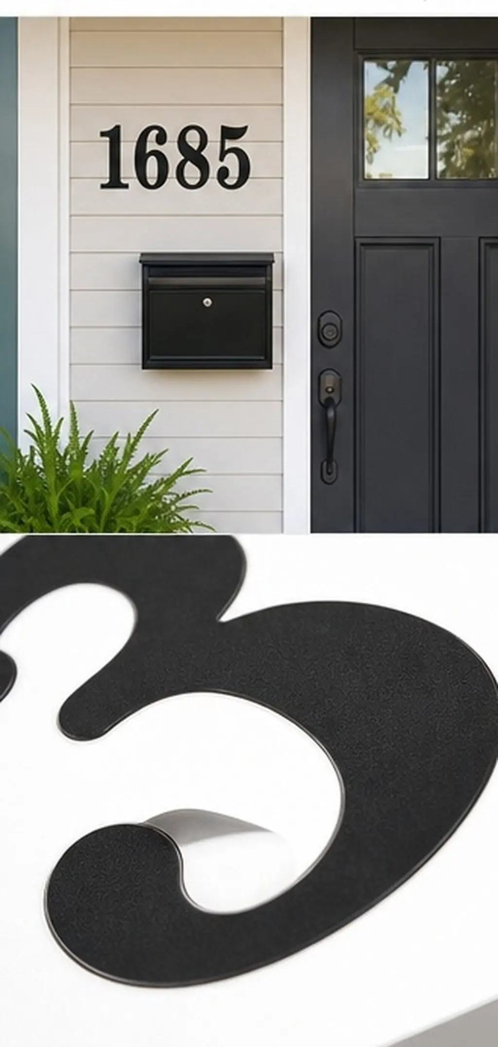 8Sets Self-Adhesive Waterproof Number Stickers for Outdoor Mailbox Address Numbers Front Door Apartment Labels