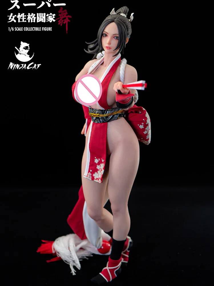 Stock Ninja Cat N001 1/6 Scale Japanese Game Female Fighter Wu Red Skirt Hot 12" Full Set Action Figure Doll Gift Collection