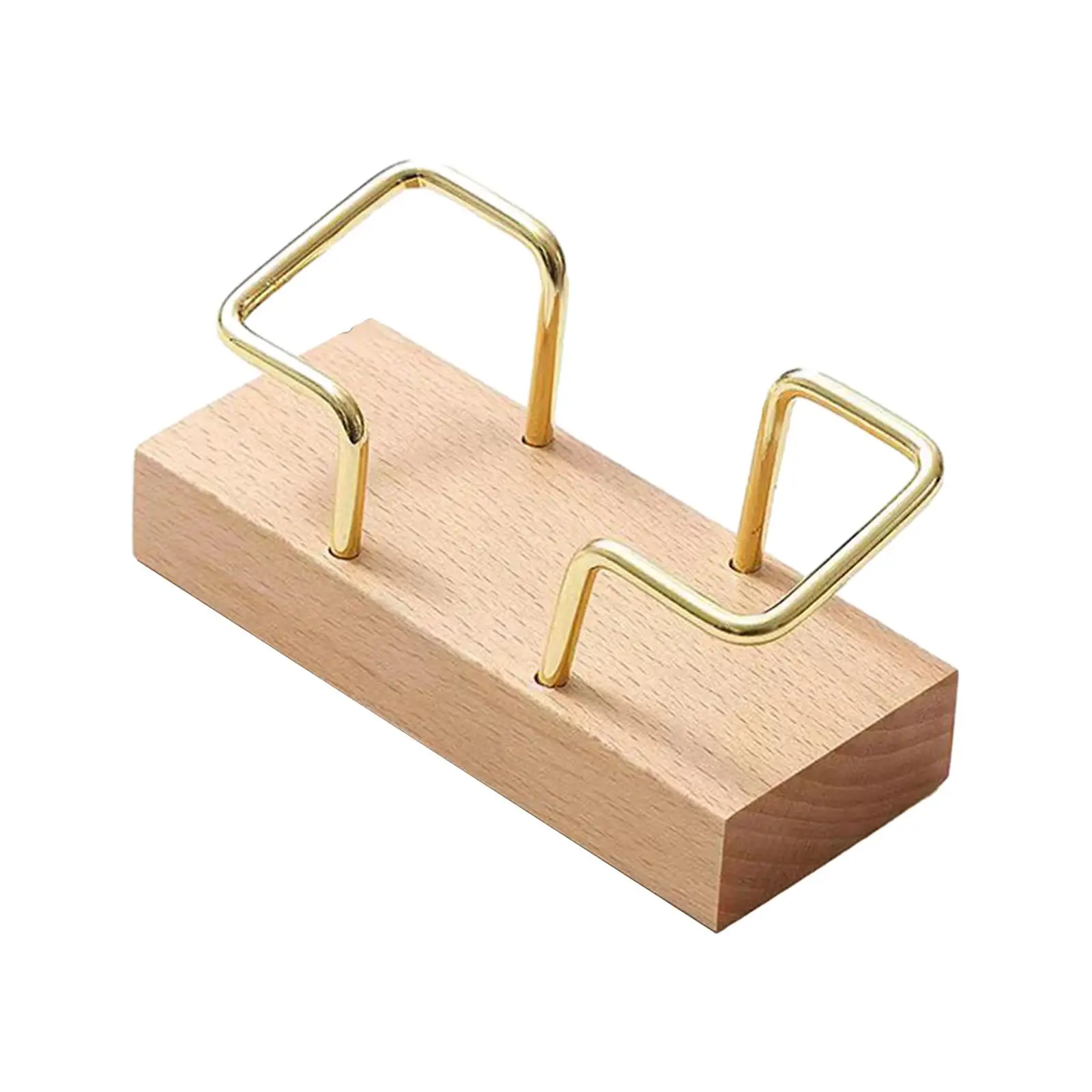Wood Business Card Display Holder Delicate Desktop Business Card Stand 70 Card Capacity Stable Simple for Desk Tabletop