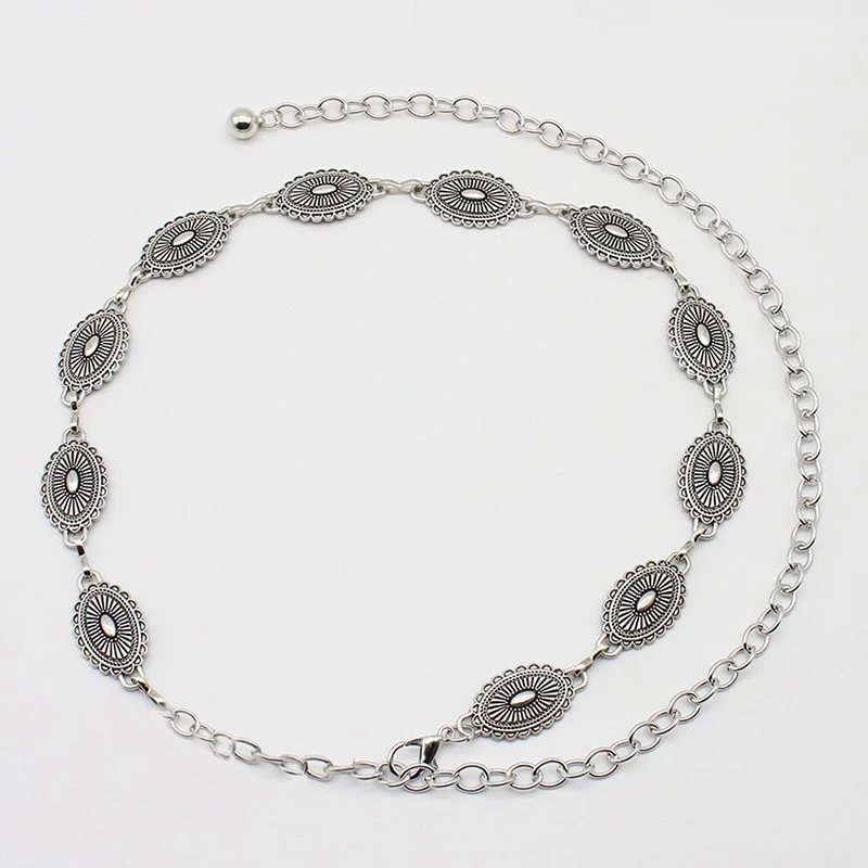 Bohemian Ethnic Metal Waist Chain, Retro Versatile Sweater Body Jewelry Belt for Women view 2