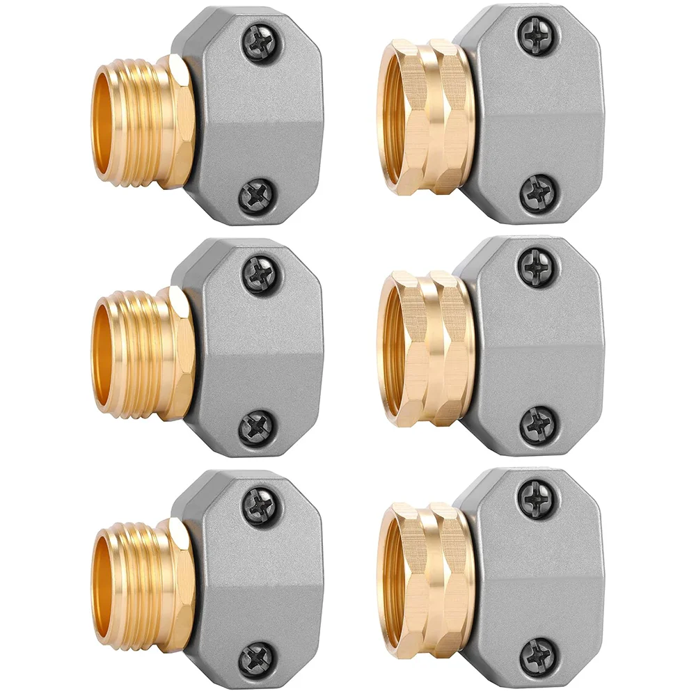 Hose Repair Kit – Fix Leaks on 3/4 & 5/8 inch Garden Hoses - Aluminum Alloy Water Hose Connector