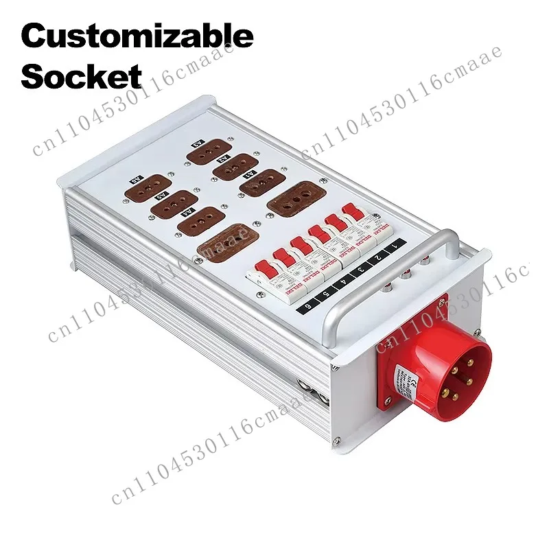 8 Way 32A Light Sound Power Distro 10CH 16A Output Power Distribution for Stage Event Mobile Performances Electrical  Box