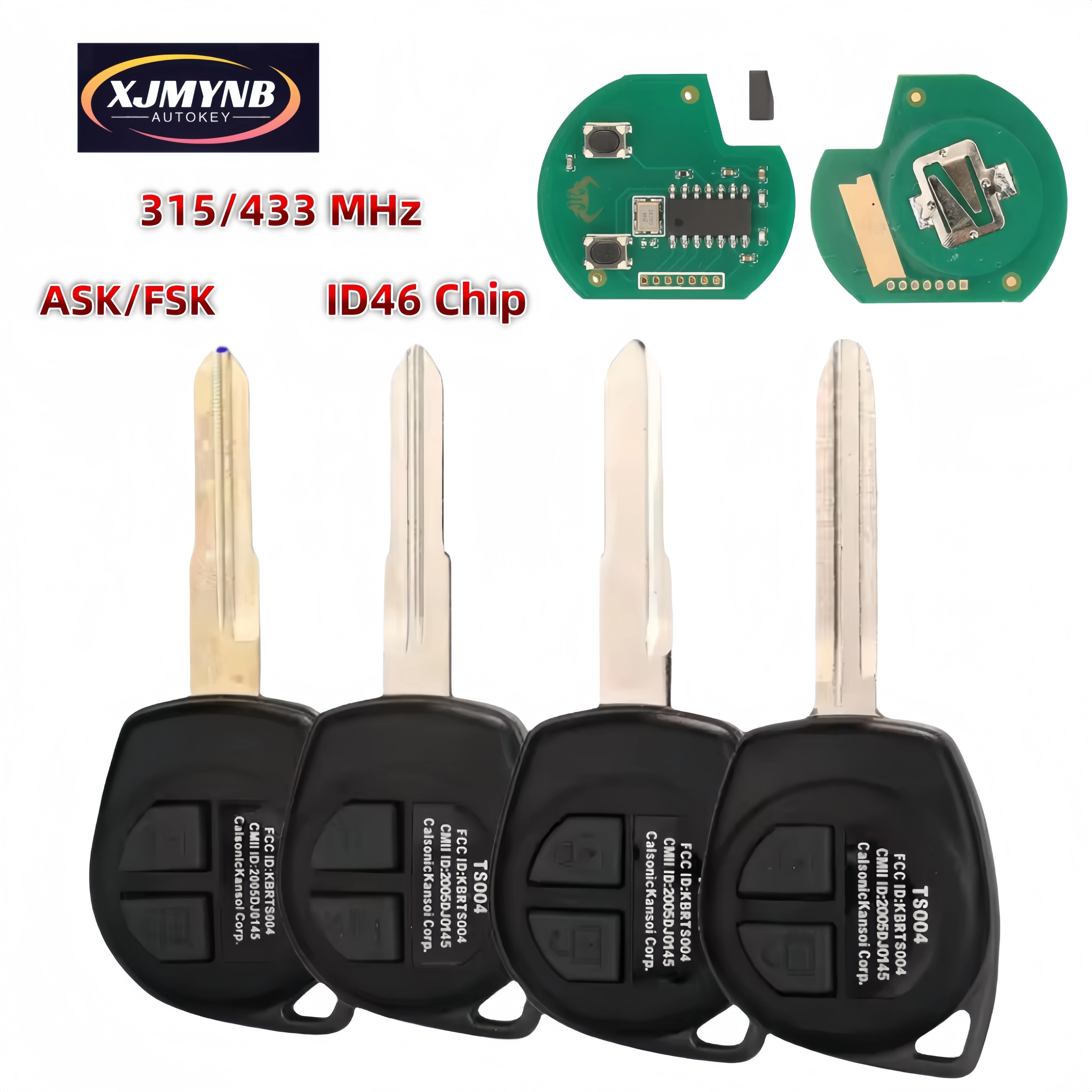 XJMYNB  315/433MHz ASK/FSK ID46 Chip Remote Car Key For Suzuki Swift SX4 ALTO Vitara Grand Vitara Ignis JIMNY Splash KBRTS004