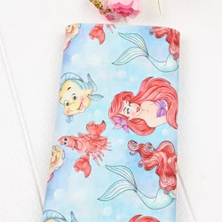 Disney The Little Mermaid Fabric Sewing Material, 100% Cotton, Patchwork, DIY Quilting Fabrics, Sew Clothes, Dress Material