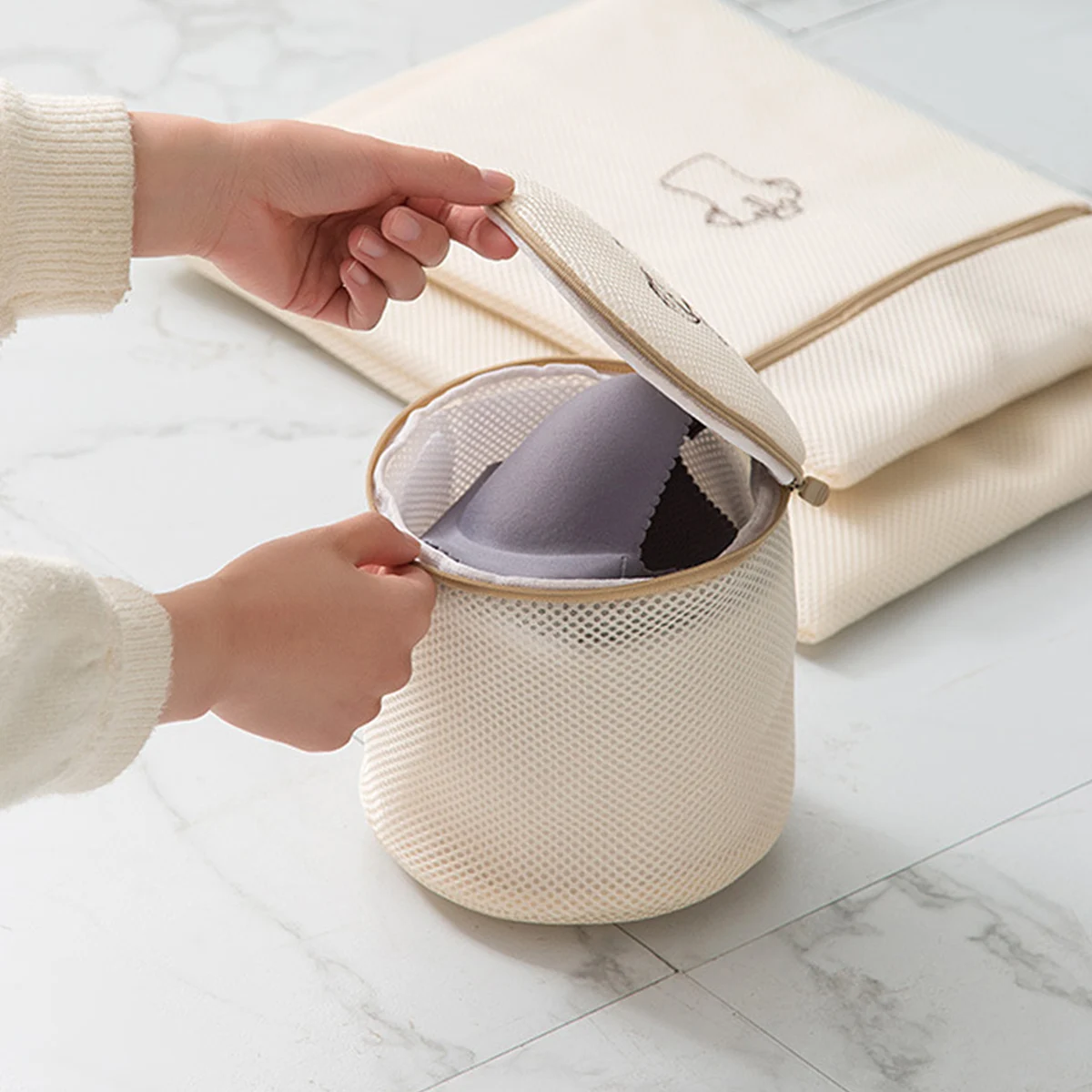 

6 Pcs Set Washing Garment Bags for Laundry Bra Fine Polyester Mesh Thickened Travel