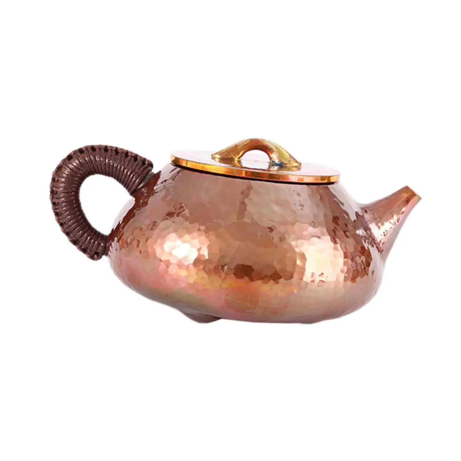 

Loose Leaf Tea Maker Copper Tea Kettle Kung Fu Tea Pot 300ml Comfortable to Grip Tea Brewer for Party Family Use Camping Picnic