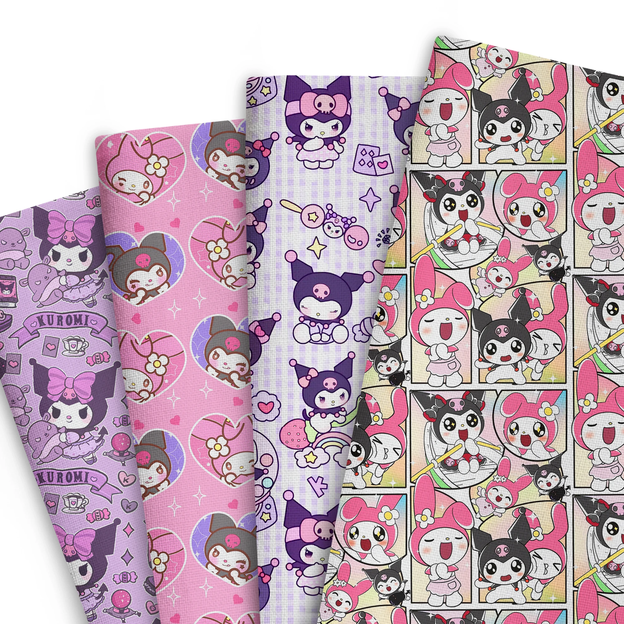 Sanrio Melody 50*145cm tela de algodón de poliéster de retales para costura de tejidos tejidos acolchados Material de costura DIY hecho a mano