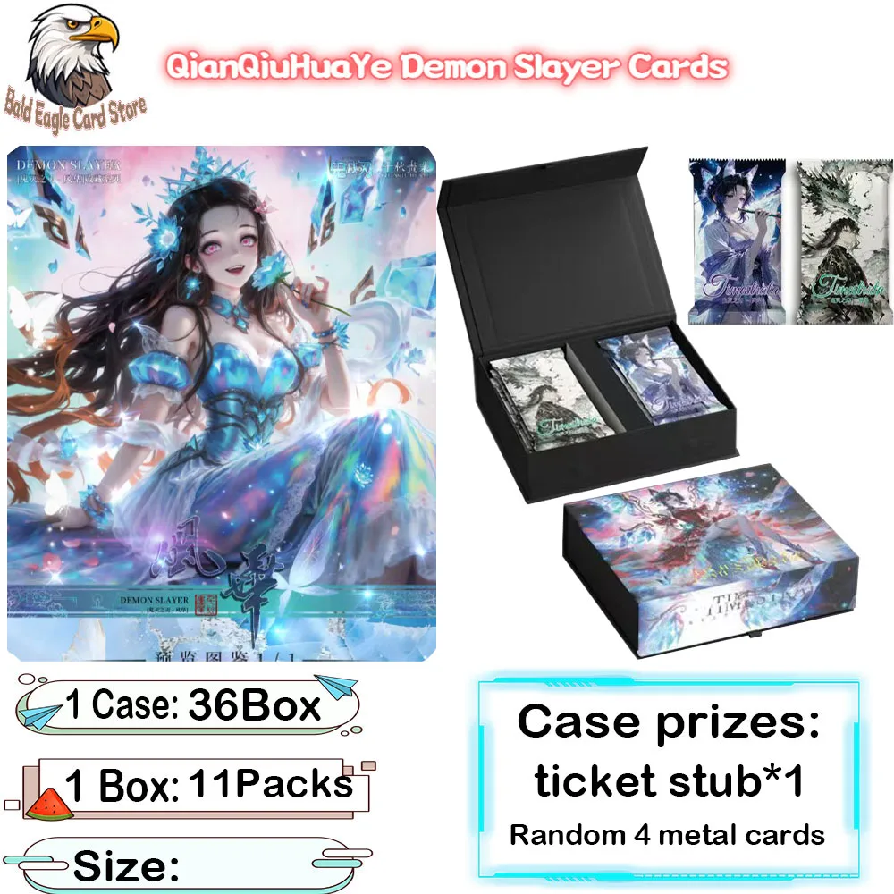 Wholesale QianQiuHuaYe Demon Slayer Cards Limited Edition Collector Set Children Gift Toy Birthday Gift