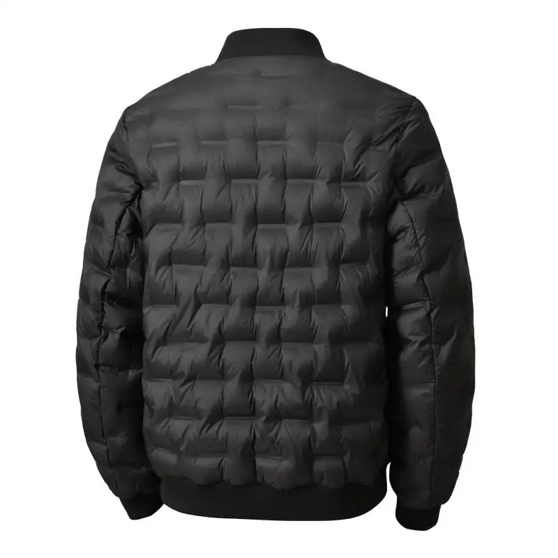 Men's Fashion Baseball Collar Parka Coats Classic Style Warm Trend Casual Jackets Male Solid Autumn Winter Zipper Daily Outwear