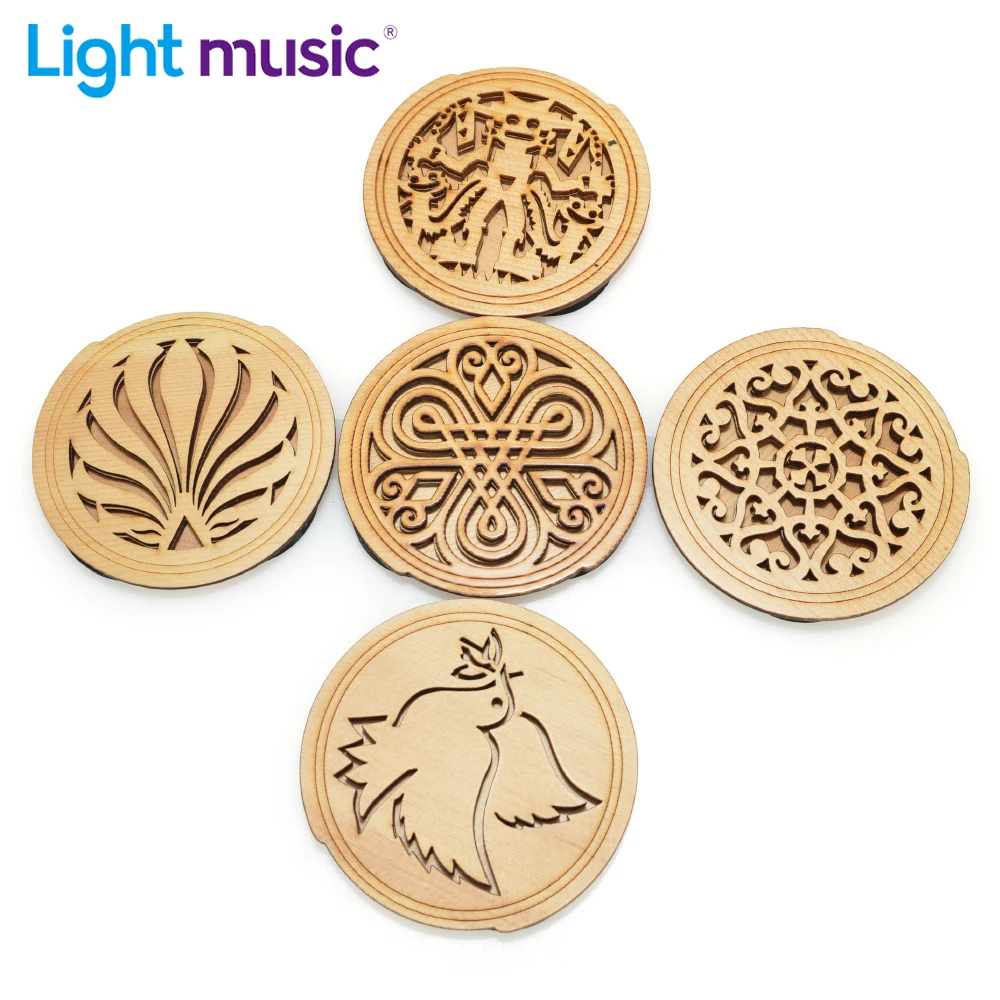 1pcs Guitar Soundhole Cover Block Wooden Material for Acoustic Guitar EQ Multi Color