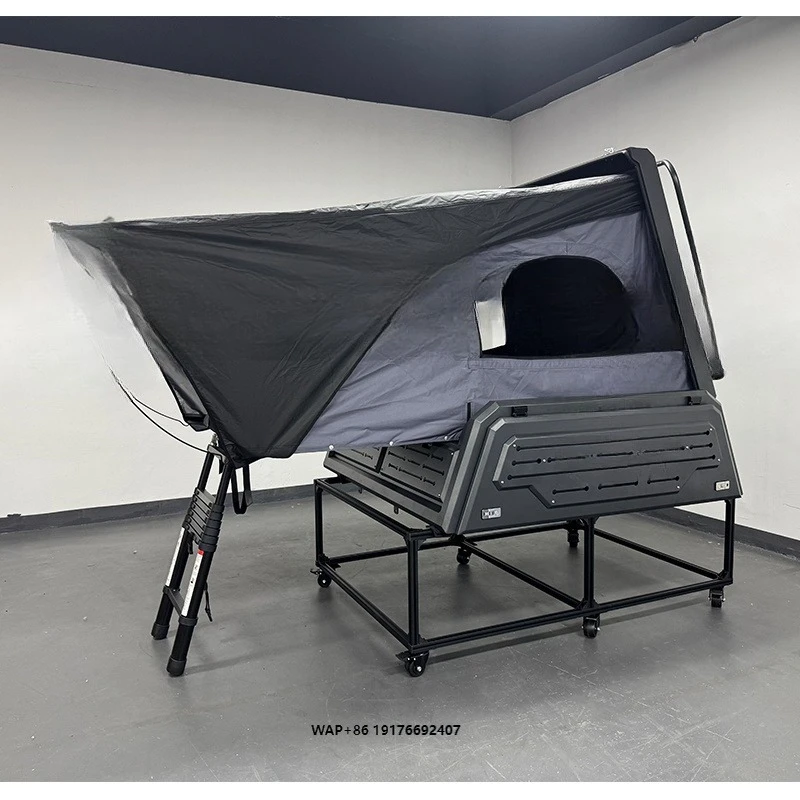 New Arrival Pickup Truck Canopy Roof Top Tent Side Open Premium Large Space Aluminum Rooftop Tent Hard Shell with Roof Rack