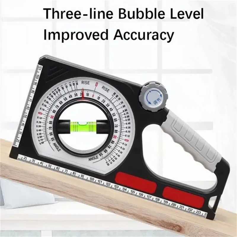 Professional Mechanical Slope Meter Multifunction Slope Measuring Ruler Magnetic Angle Slope Measuring Instrument Carpentry Tool