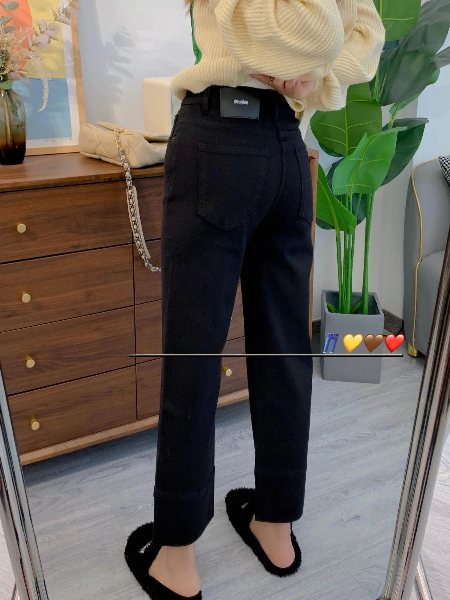 

Женские джинсы Fanhao прямого кроя с высокой талией, свободные, укороченные, из эластичного хлопкового денима, весна-осень, новинка