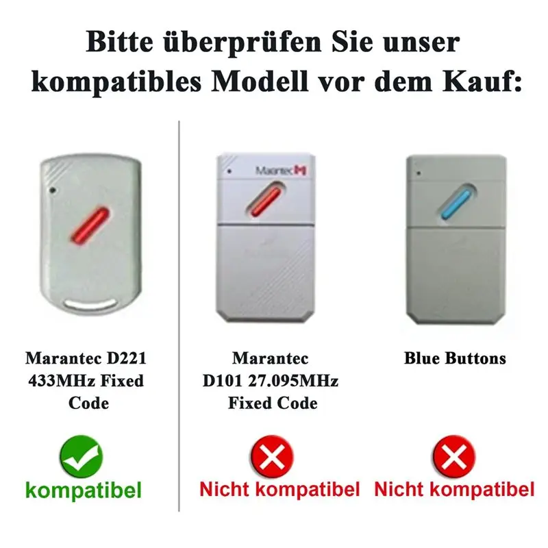 Remote Control For Marantec 433Mhz Handheld Transmitter Digital 382 For Marantec Digital 868Mhz