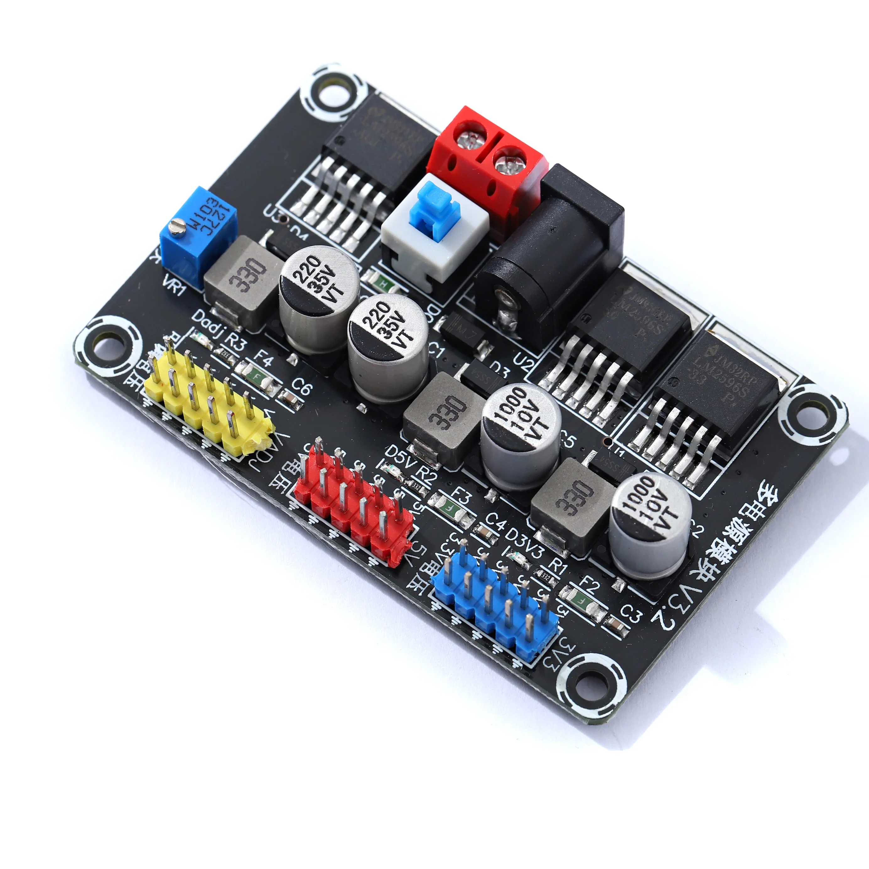 LM2596 adjustable step-down module DC7-25V to DC3.3V/5V regulated power supply module intelligent vehicle power supply