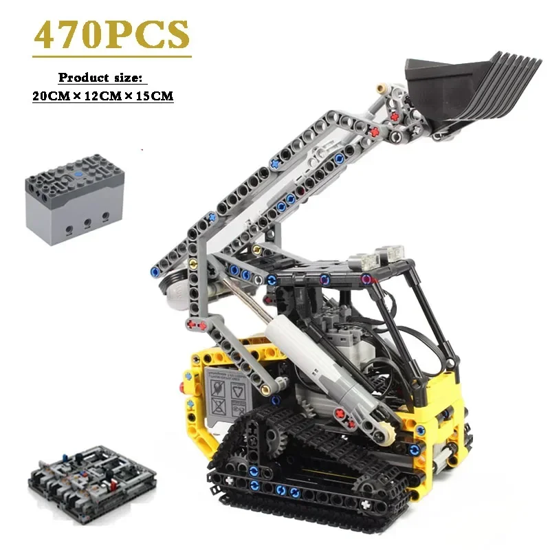 MOC-13349 Compact Track Loader Electric RC Car Compatible with MOC Building Block Model Children Toys Christmas Birthday Gifts