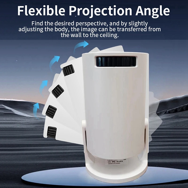 Y200 Mobile Phone Cable Connection With The Same Screen Projector Portable -Compatible Projector 180 Degree Rotation