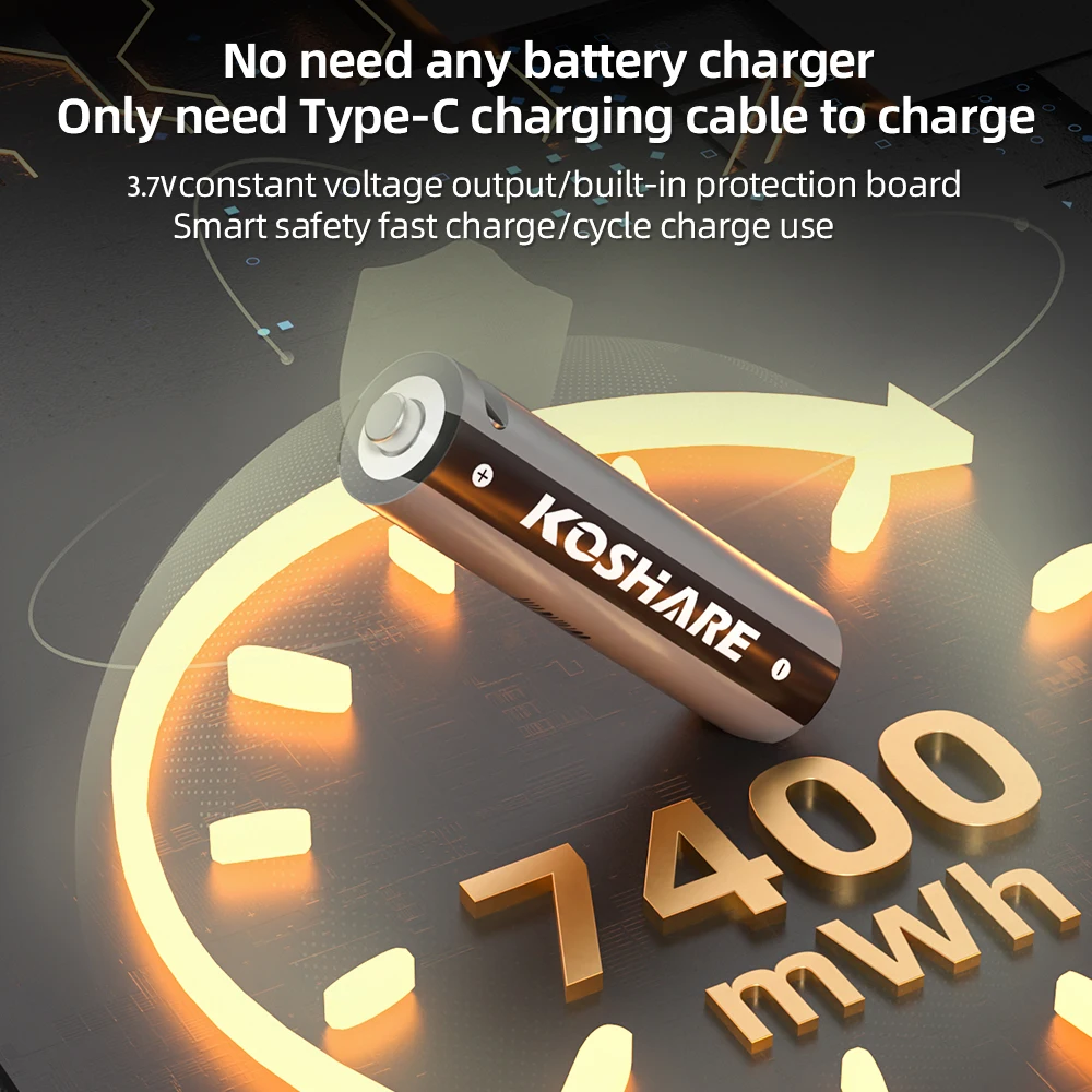 

Аккумуляторы KOSHARE 3.7V 7400мВтч, литий-ионные, перезаряжаемые, 7400мВтч, 18650, для пульта дистанционного управления дроном + кабель Type-C, коробка для хранения