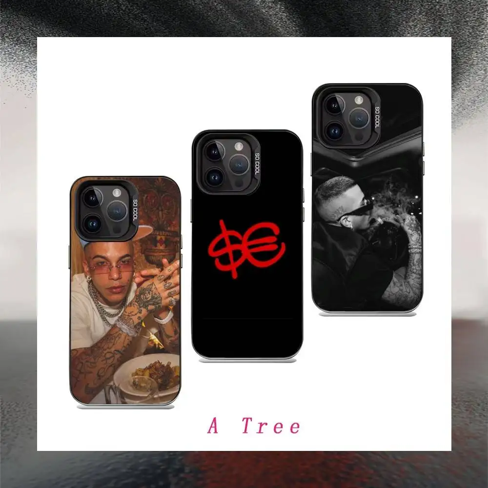 

S-Sfera Rapper E-Ebbasta Phone Case For iPhone17, 16,15,14,13,12 Pro Max Black Candy Matte Shockproof Cover