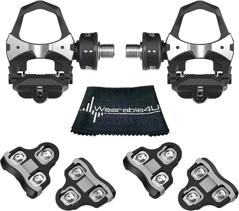 أفضل المبيعات مقياس طاقة ركوب الدراجات Favero Assioma Duo مع مرابط إضافية وتنظيف يمكن ارتداؤه 4U