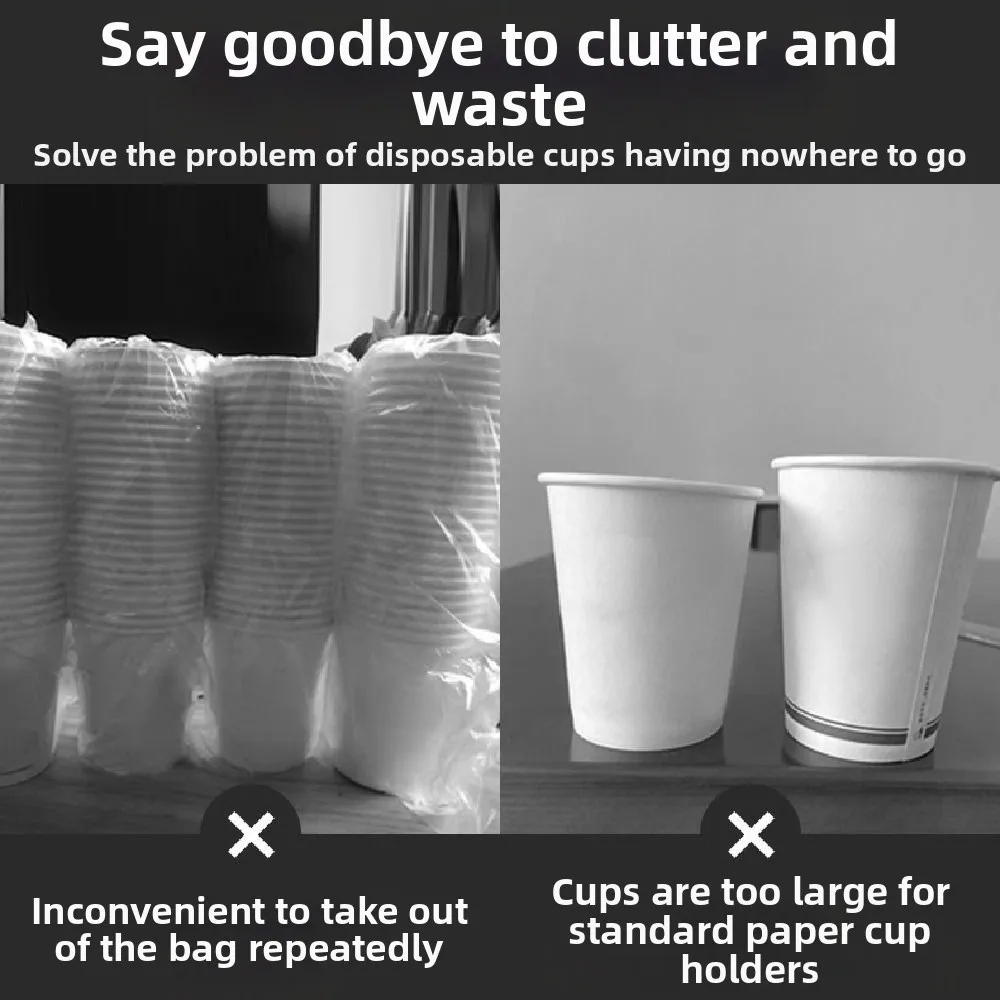 

360° Rotation Cup Storage Rack Removable Multifunction Coffee Cup Dispenser 4 Compartments Creative Paper Cup Holder Household