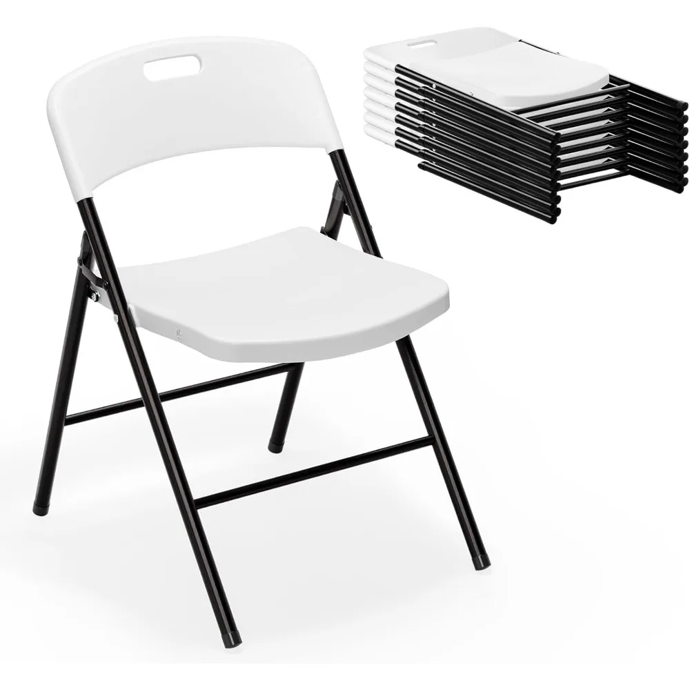 

Folding Chairs, Plastic Foldable Chair, Capacity up to 350 lbs, Portable Seating for Indoor Outdoor Events Parties Campin