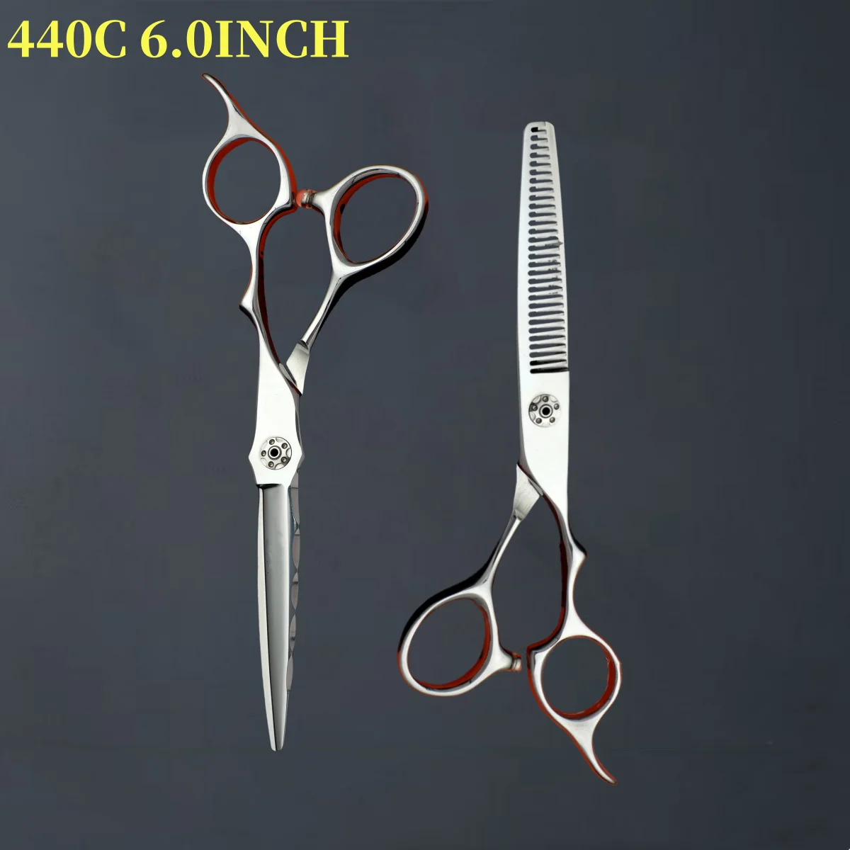 Salon Professional Hairdresser Scissors ，Barber Shop Tool Accessories， reverse tooth thin hair scissors 440C 5.5-6-6.5-7inch