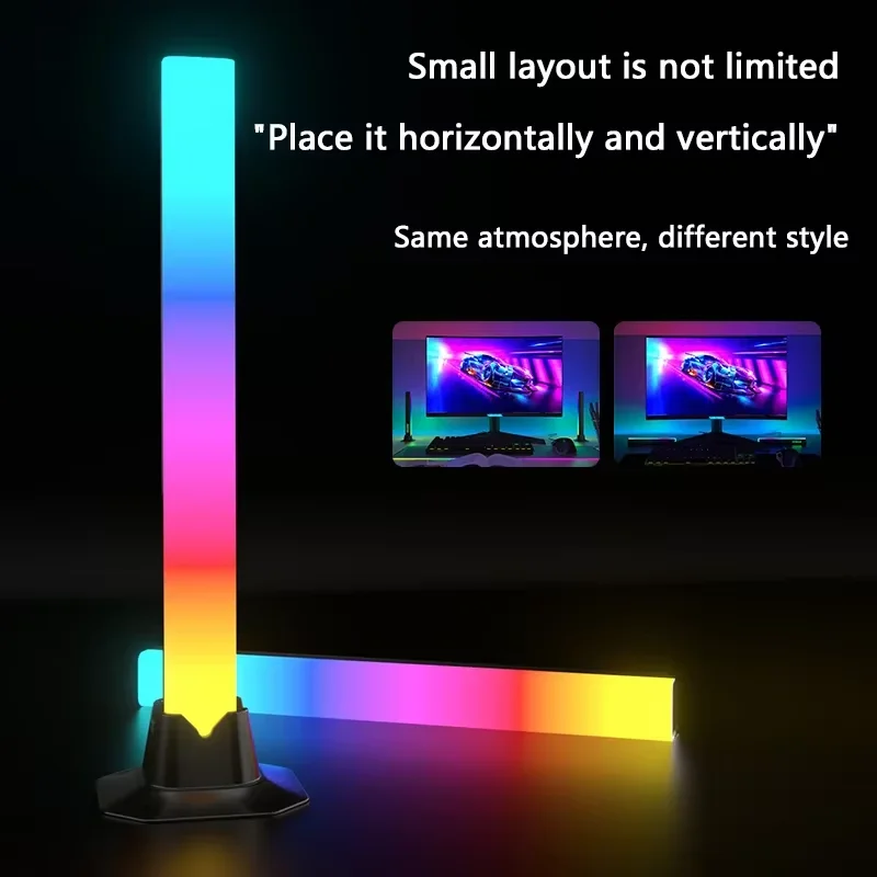 USB LED Light Bar RGB Color Changing TV Backlight Remote Symphony Atmosphere Light Strips Music Rhythm Ambient Pickup Lamp Decor