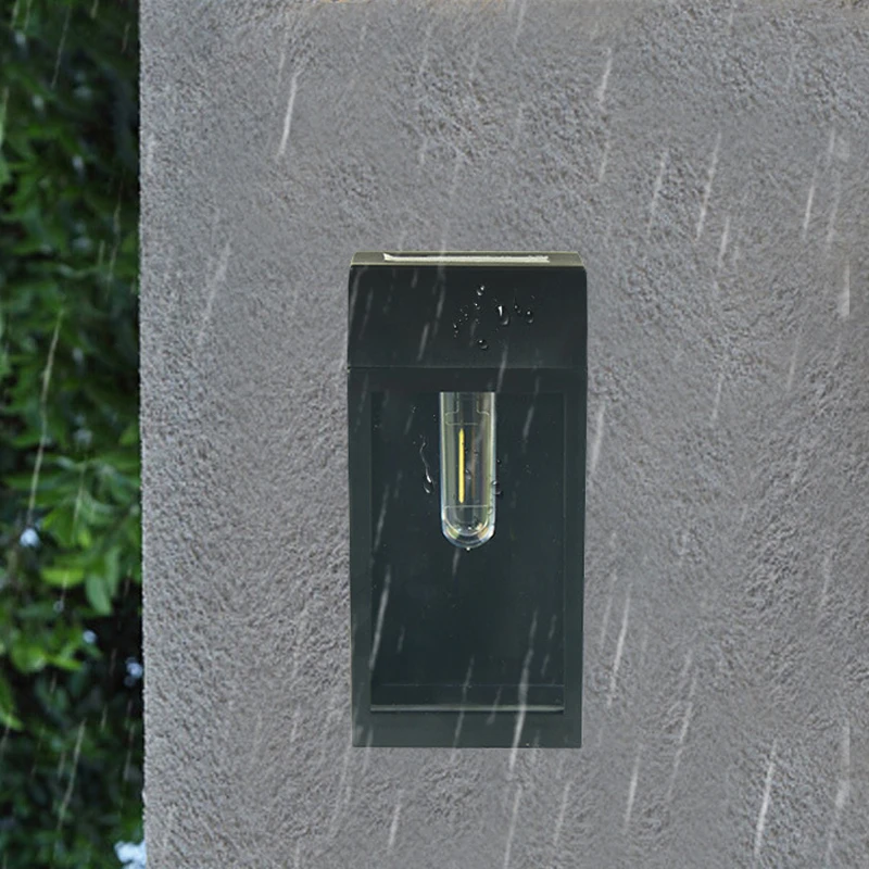 Appliques murales solaires extérieures, porte de jardin de maison de cour, luminaires LED étanches extérieurs