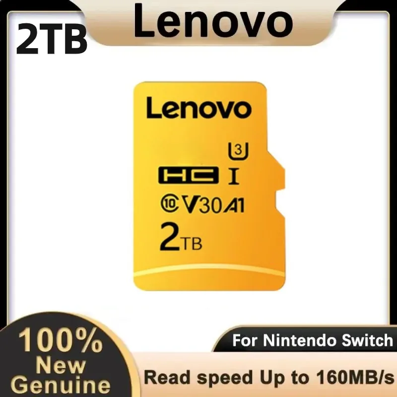 Karta pamięci Lenovo Tiny TF 2TB Micro TF SD Card 1TB 256GB Duża pojemność Karty pamięci A1 Normalny pełny rozmiar do notebooka Bezpłatna dostawa