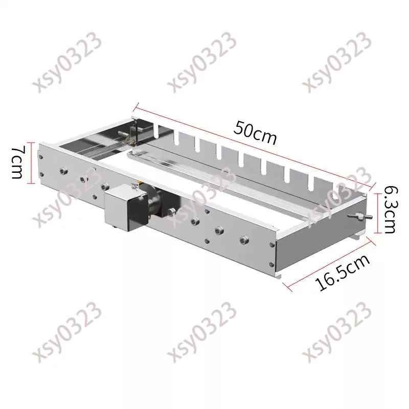Automatic BBQ Rotating Rack Adjustable Width Skewer Turner 5V AC/DC Powered Kitchen Gadget for Even Cooking