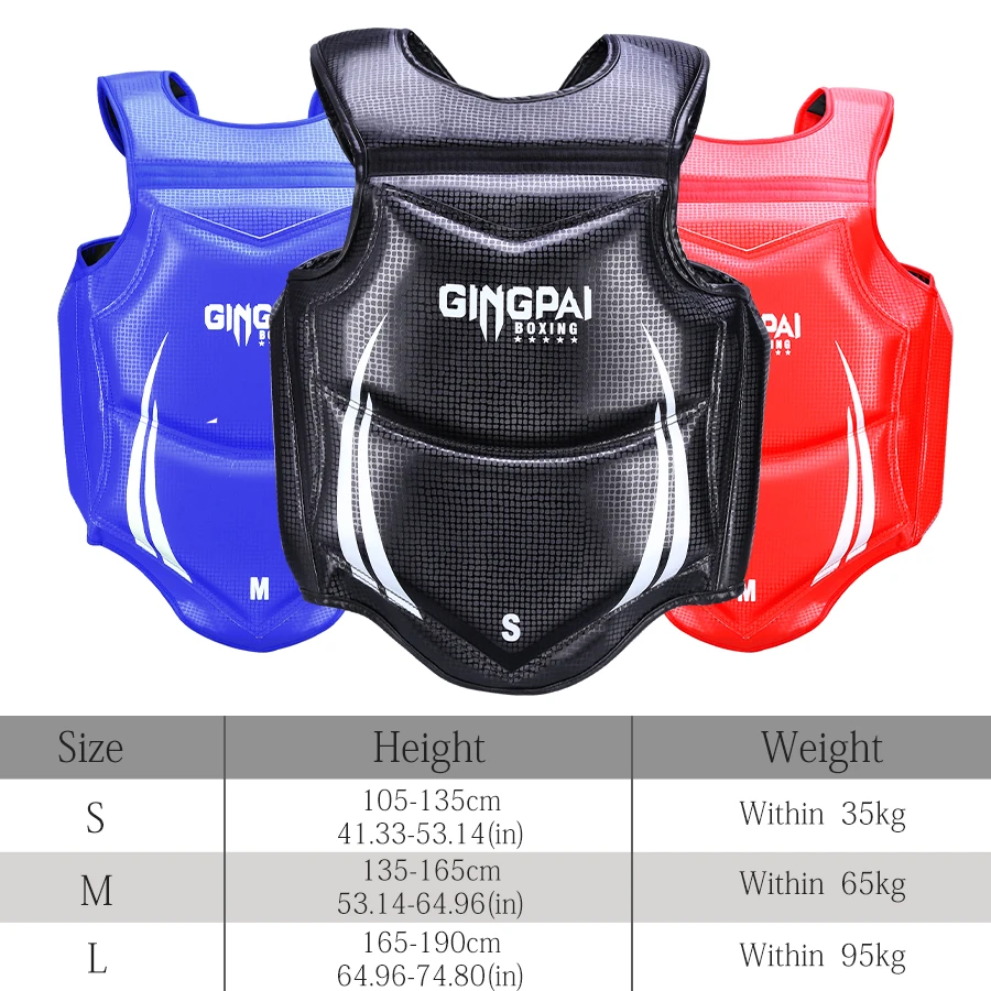 Chest Guard Boxing MMA Kickboxing Body Vest Protector Target Muay Thai Sanda Protective Equipment Fighting Training