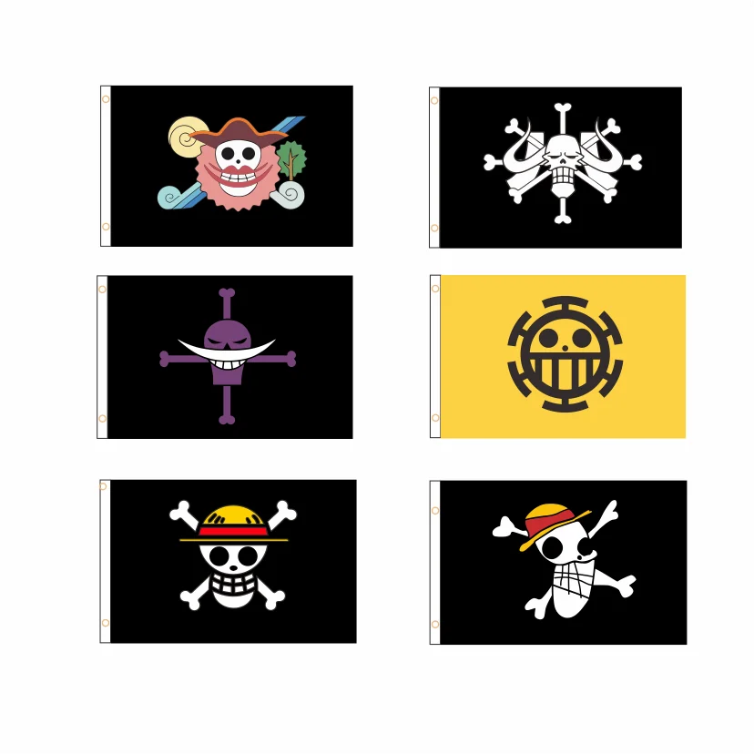 One Piece Straw Hat Pirate Flag 3x5 Ft Flying Monkey D Luffy Home Decoration Banner
