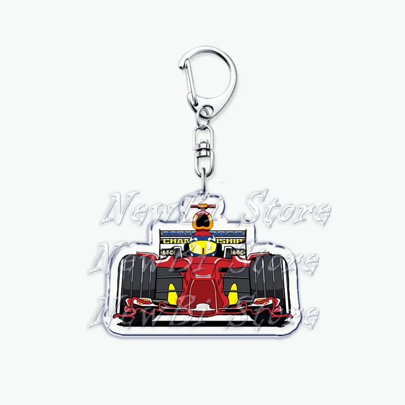 Super Cool Popular Car Racing Cars Keychains Pendant Keyring for Accessories Bag Key Chain Ring Jewelry Fans Friends Gifts