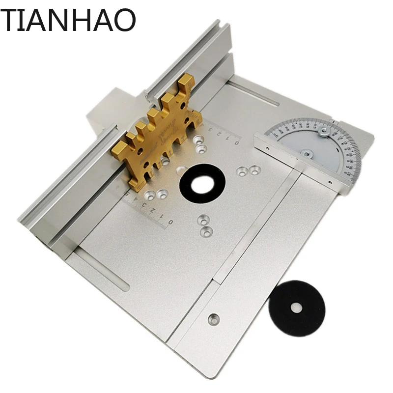 Aluminum Router Table Insert Plate Multifunctional Trimmer Engraving Machine Electric Wood Milling Flip Board Table Saw Panel