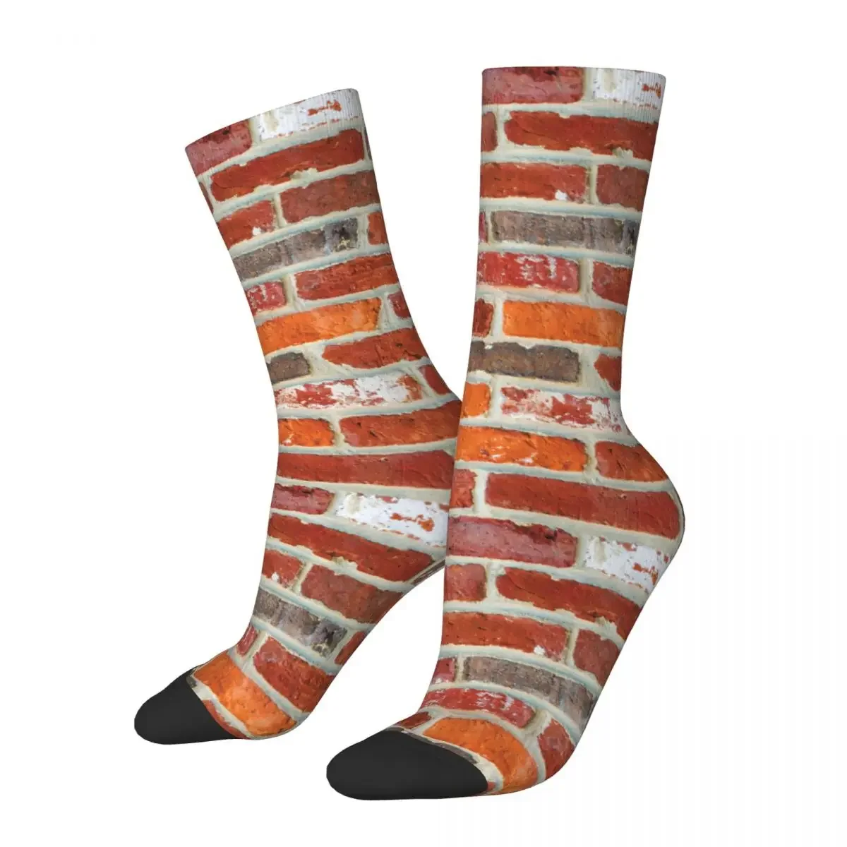 

Funny Red Brick Wall Soccer Socks Crew Socks for Women Men Sweat Absorbing Breathable Basketball Socks