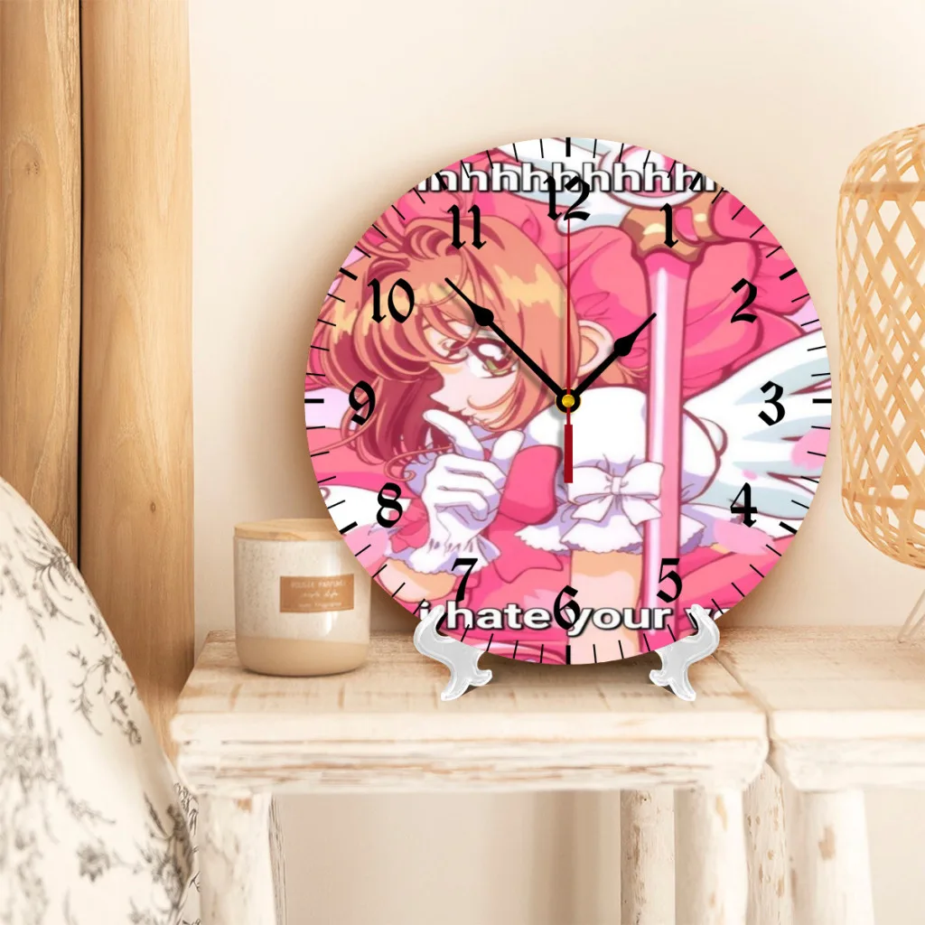 Cardcaptor Sakura Magic Circle Wall Clock Modern 3D for Home Office Hotel Restaurant School Decoration