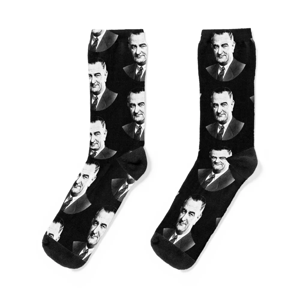

President Lyndon Johnson Graphic Socks professional running hiking warm winter Socks Man Women's